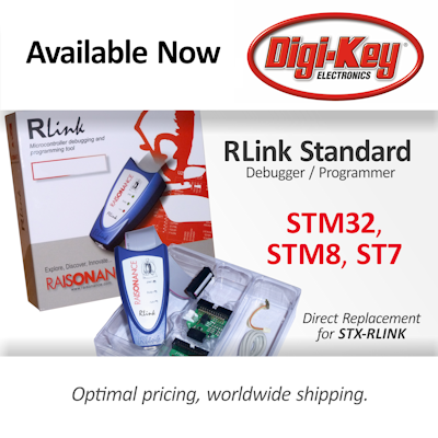 Get RLink for STM32 now at Digi-Key