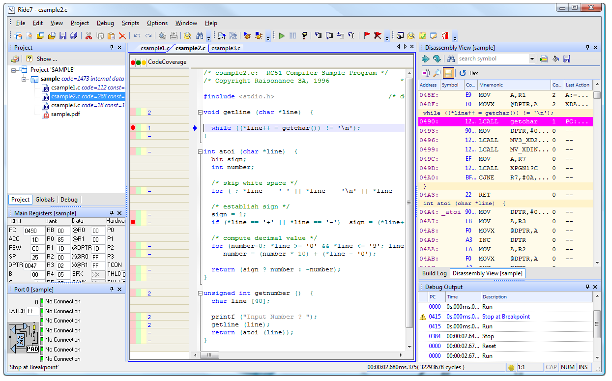 Raisonance 8051 Tools on Ride7 and Windows7 - Raisonance