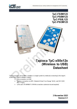   Tapioca USB Wireless Adapter (TpC-xS0x12x) Datasheet